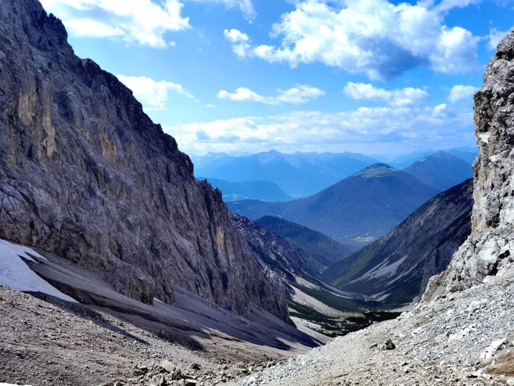 Mieminger Kette - Ausblick auf der Grünsteinscharte